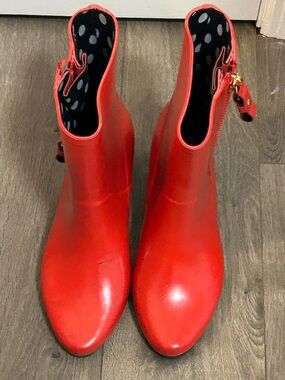 Kate spade Red Patent Ankle Boots